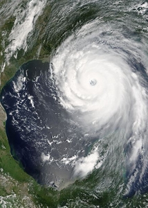 Uragano visto da satellite