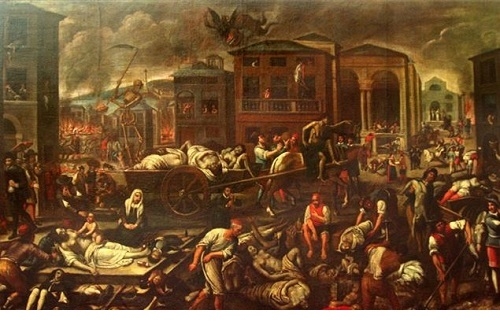“La peste di Genova” dipinto di Domenico Fiasella